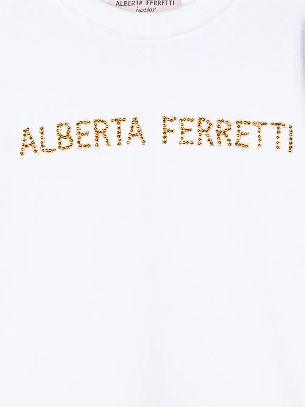 Толстовка с декорированным логотипом Alberta Ferretti Kids, белый — фото 3