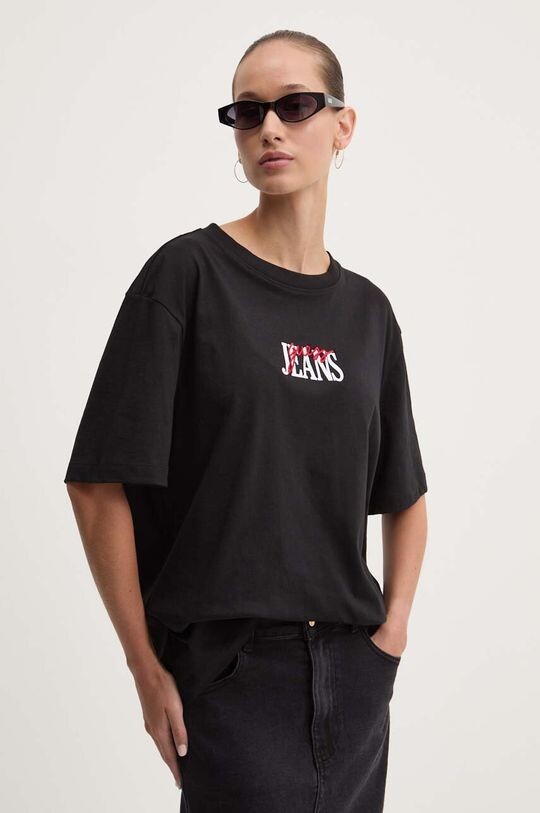 

Хлопковая футболка Guess Jeans, черный