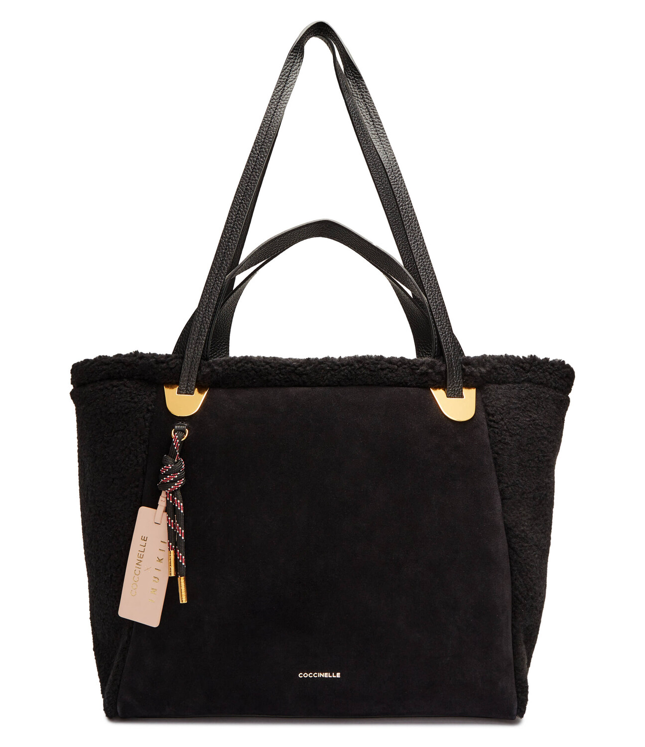 

Сумка-шоппер Coccinelle x Inuikii Shearling, черный