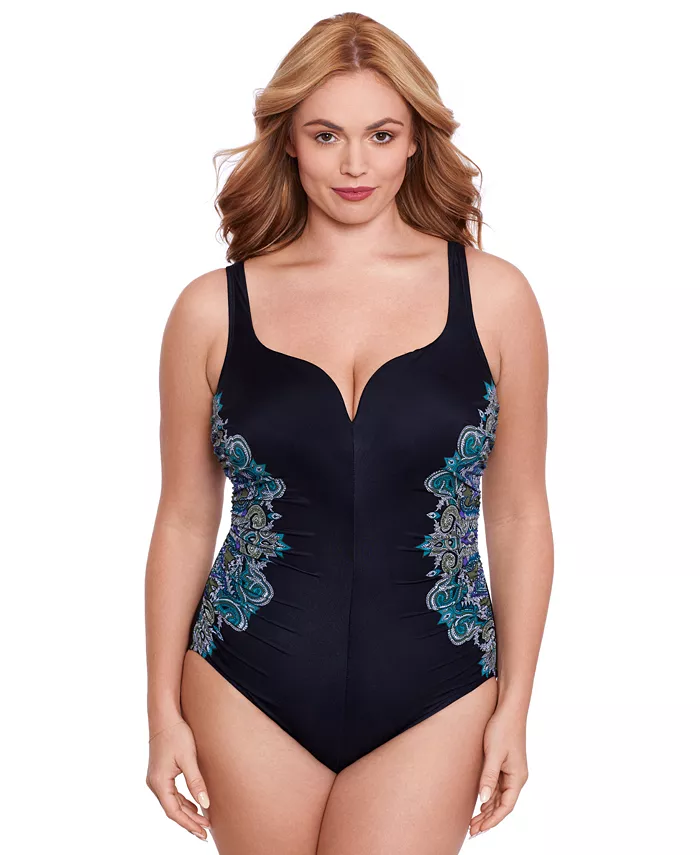 

Купальник цельнокроеный Plus Size Precioso Temptress с контролем живота Miraclesuit, черный