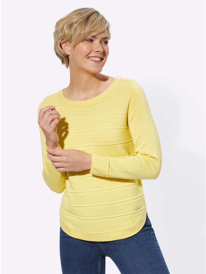 

Свитер с круглым вырезом лимонного цвета WITT WEIDEN