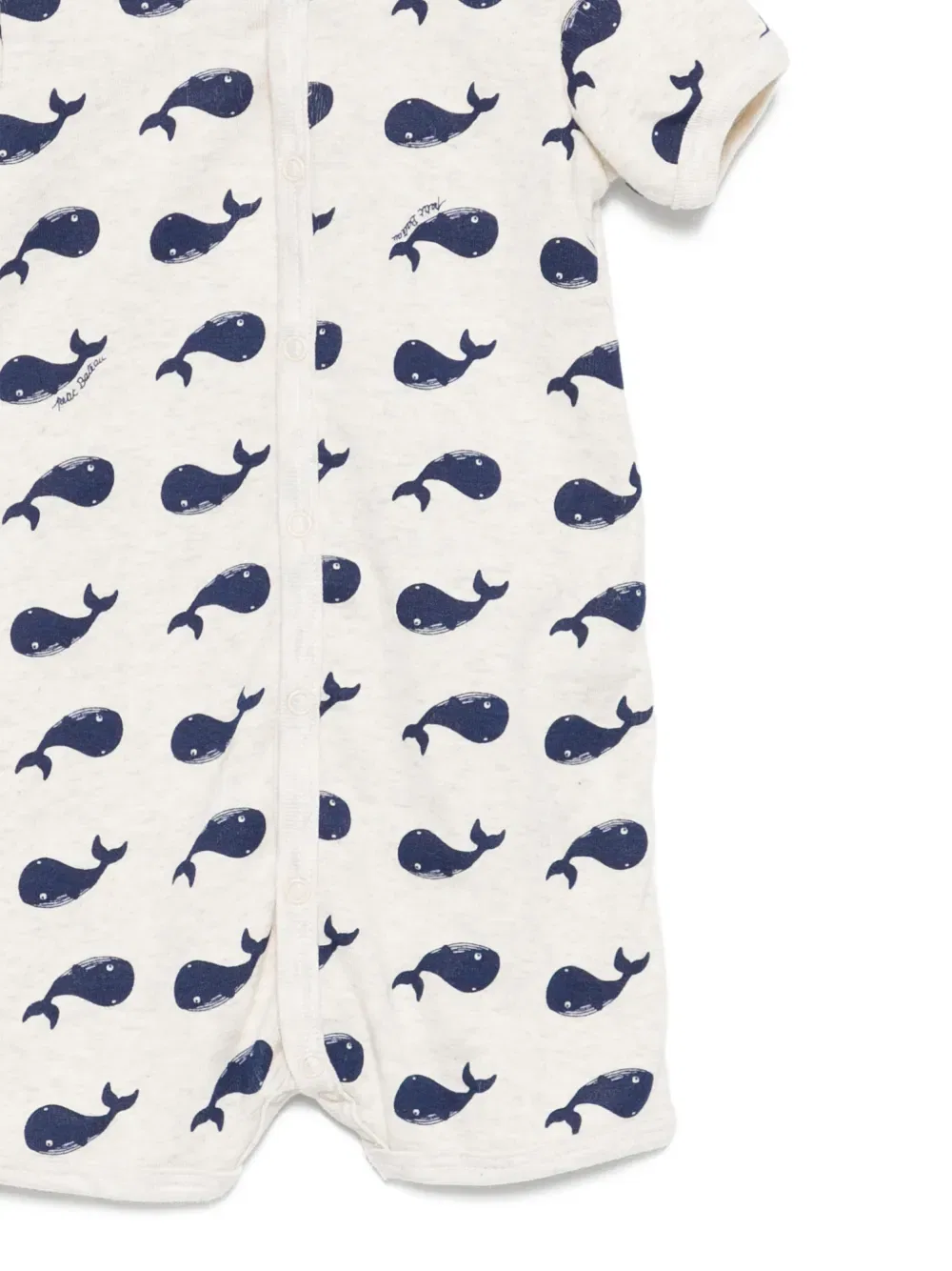 Комбинезон с принтом в виде китового кита Petit Bateau, нейтральный — фото 3