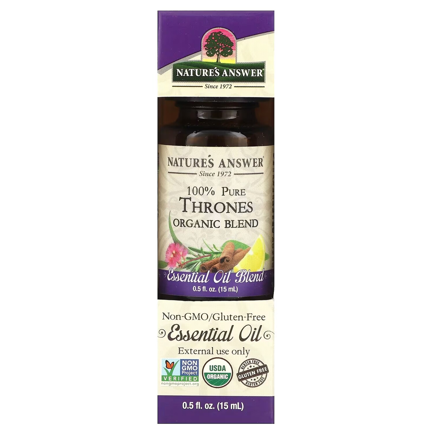 

Смесь эфирных масел Thrones Nature's Answer 100% органическая, 15 мл