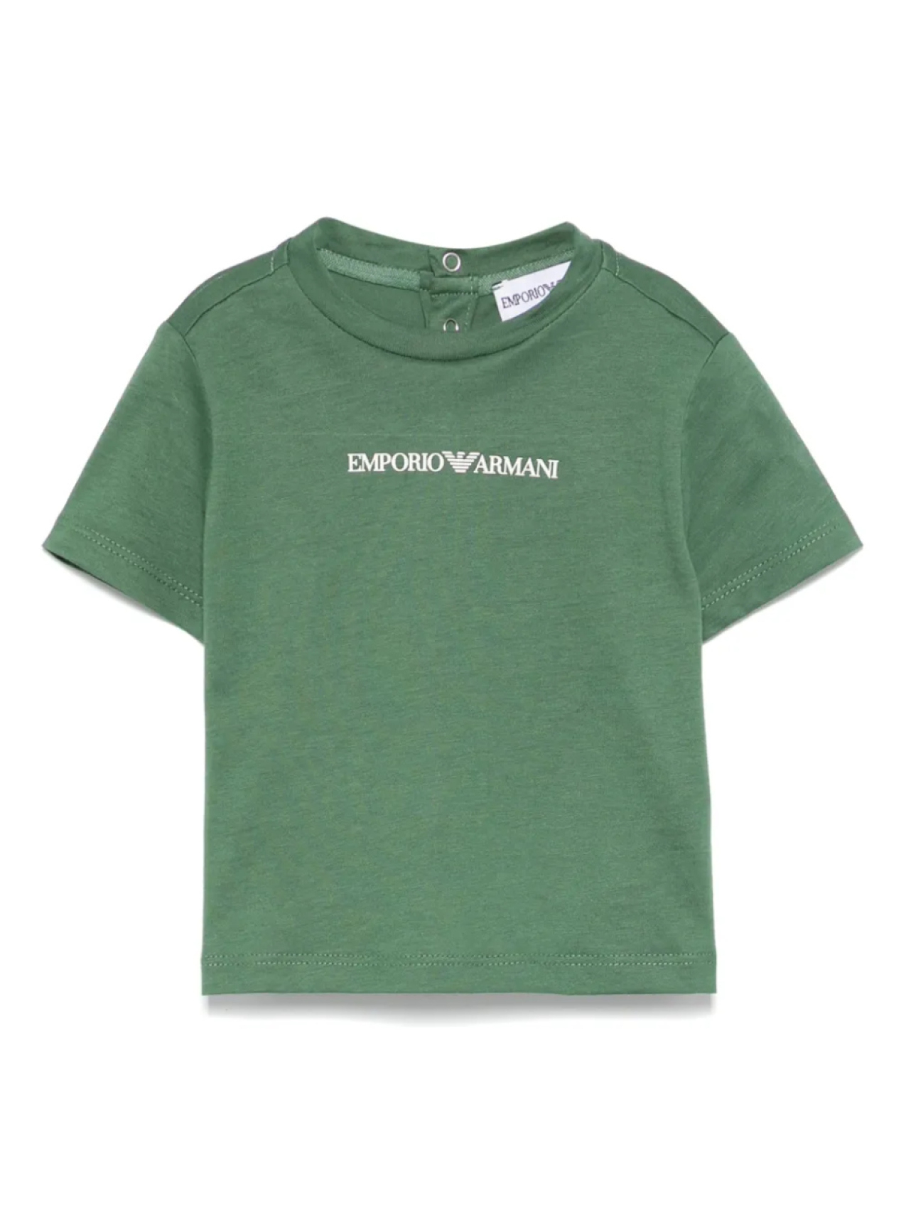 

Футболка Emporio Armani Kids с прорезиненным логотипом, зеленый