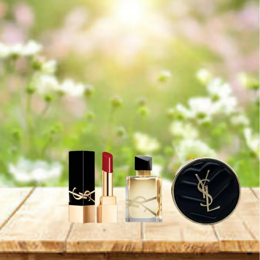 Набор Yves Saint Laurent: губная помада Rouge Pur Couture The Bold NM, 1,3 г + парфюмерная вода Libre, 7,5 мл мл + кушон Touche Eclat Glow-Pact B10 — фото 4