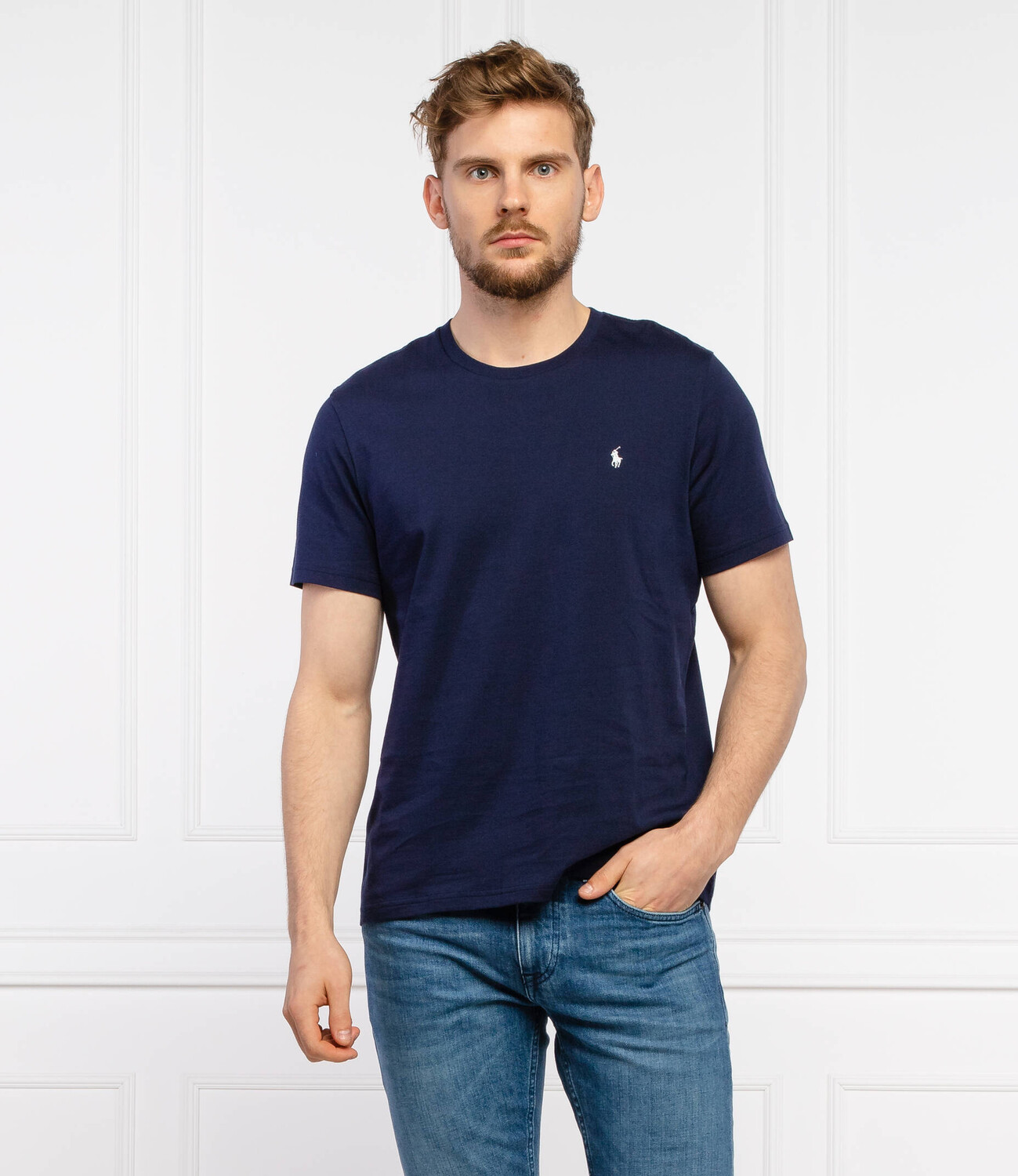 Футболка POLO RALPH LAUREN regular fit, темно-синий — фото 3
