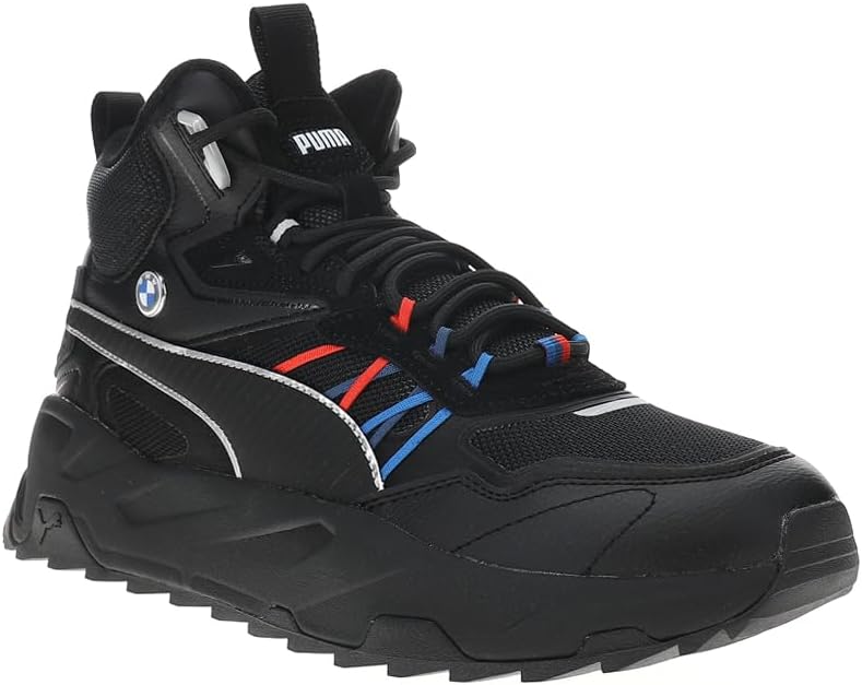 Мужские кроссовки PUMA BMW M Motorsport Trinity Mid WTR на шнуровке, повседневные - черные — фото 2