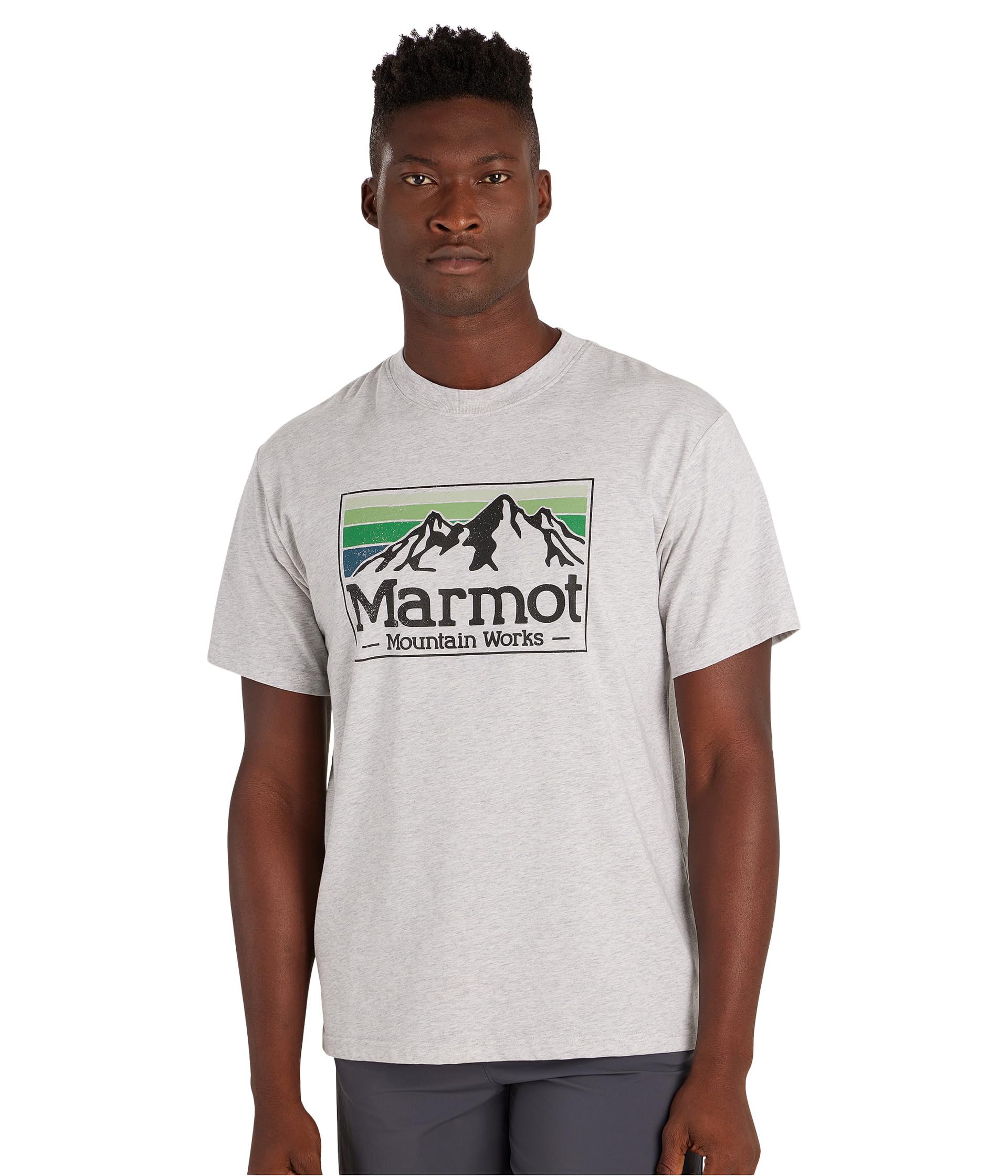 

Футболка Marmot MMW Gradient Tee Short, цвет Light Grey Heather