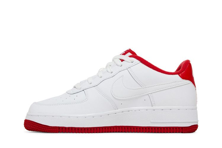 Кроссовки Nike Air Force 1 GS 'White University Red', красный — фото 4