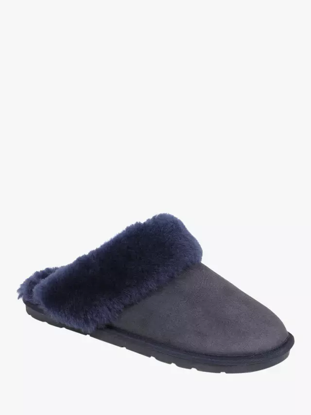 Тапочки Jones Bootmaker Bella-Rose Sheepskin Mule, темно-синий — фото 2