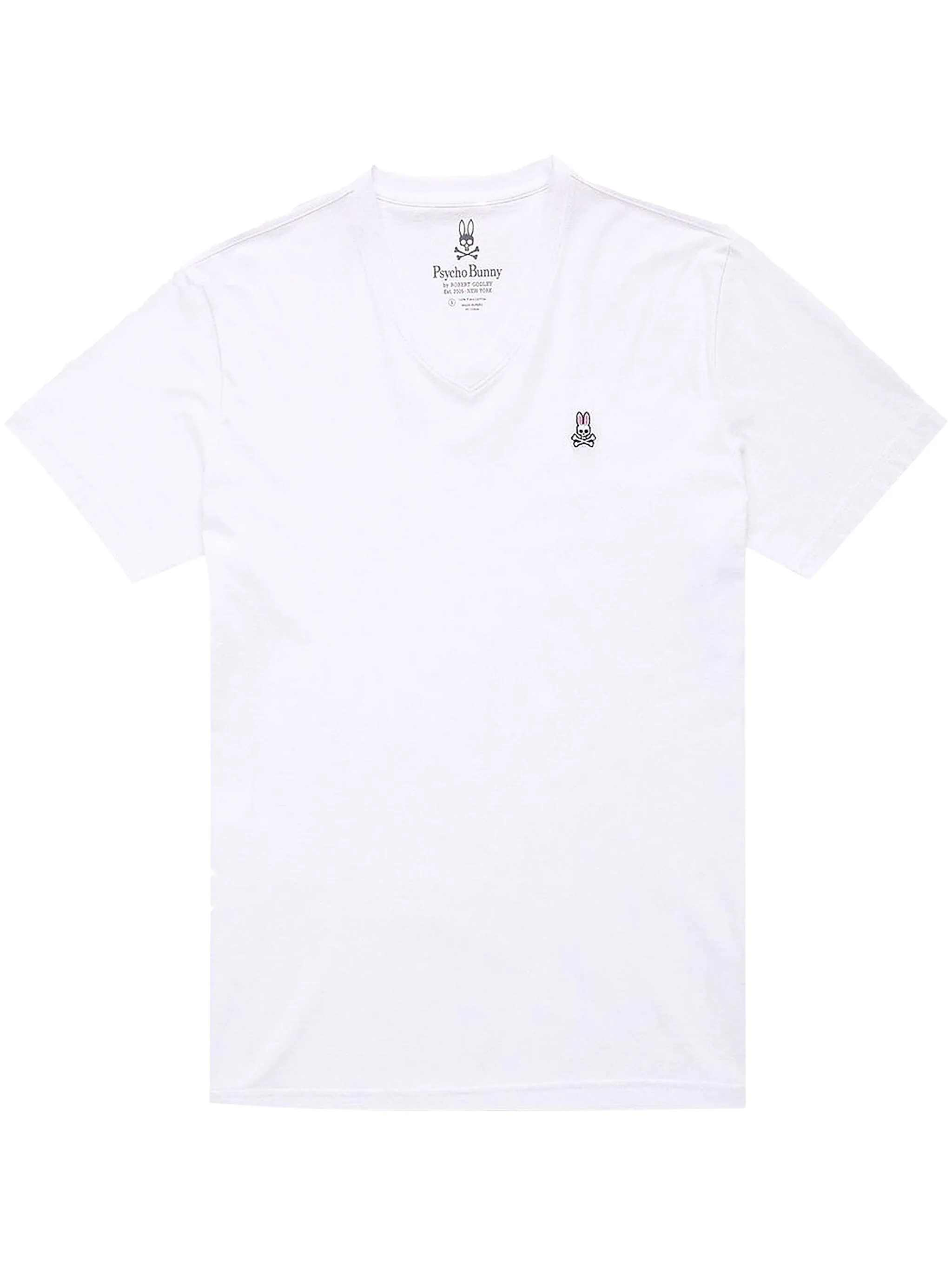 

Футболка с V-образным вырезом Psycho Bunny, белый