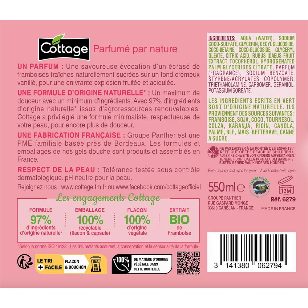 Гель для душа «Organic Raspberry Cream» от Cottage Cottage — фото 2