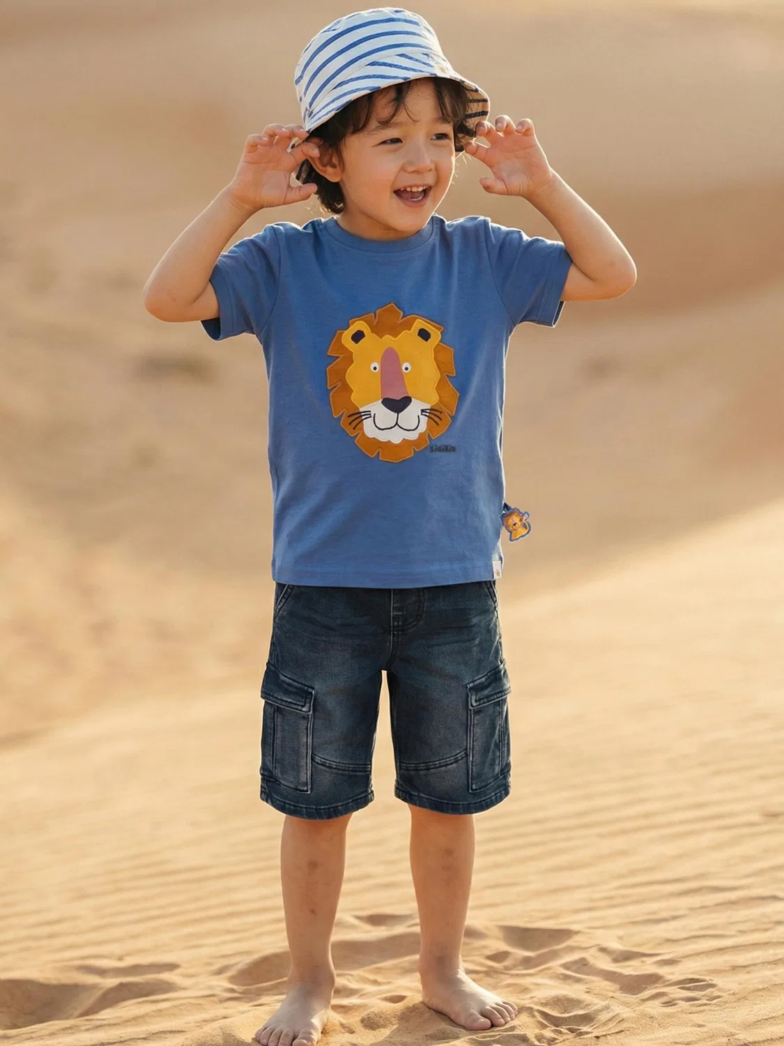 Sigikid Рубашка T-Shirt Tiger & Löwe синего цвета — фото 3