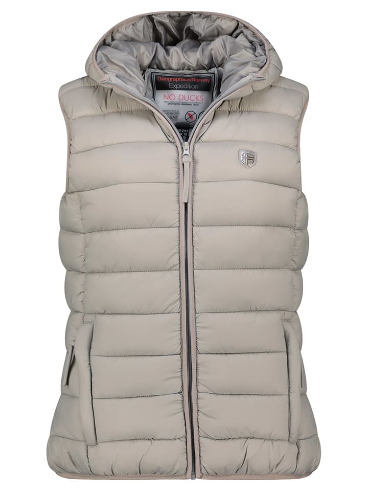 

Geographical Norway Стеганый жилет «Ватикота́л» светло-серого цвета