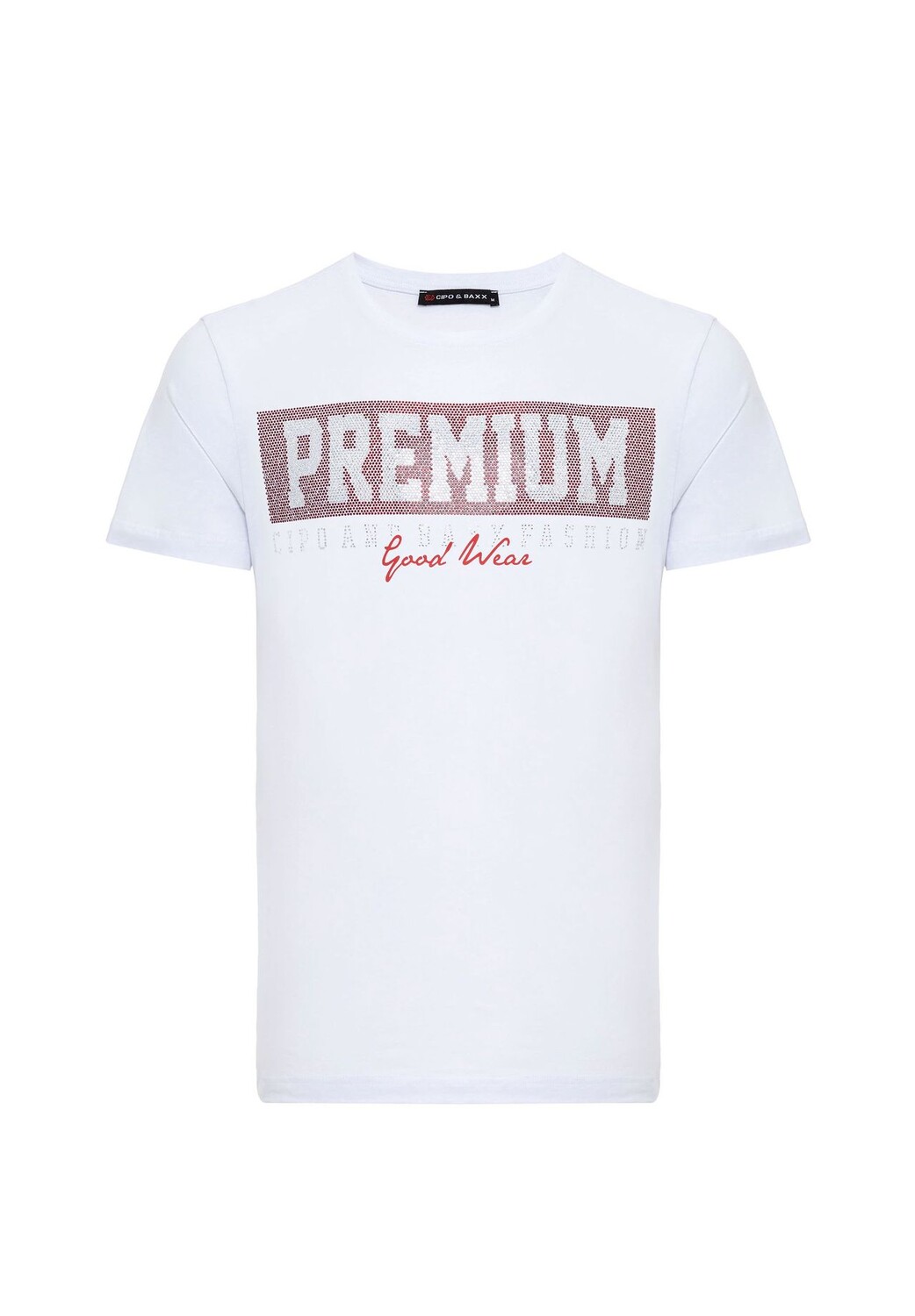 

Футболка с принтом со стразами CIPO & BAXX, белый