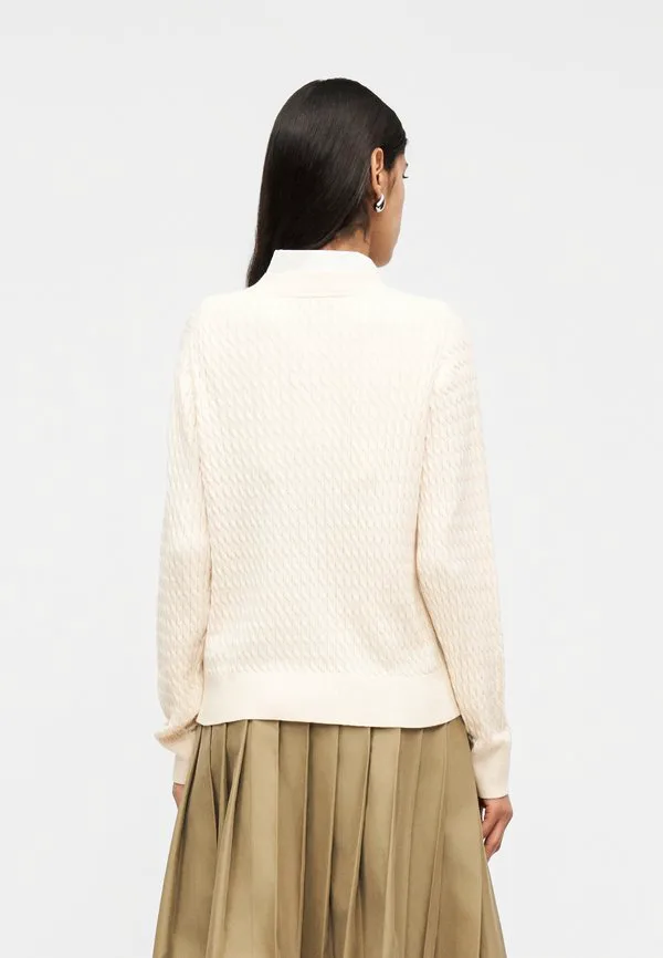 Свитер с круглым вырезом и косами Tommy Hilfiger, Heather Ivory Petal — фото 3