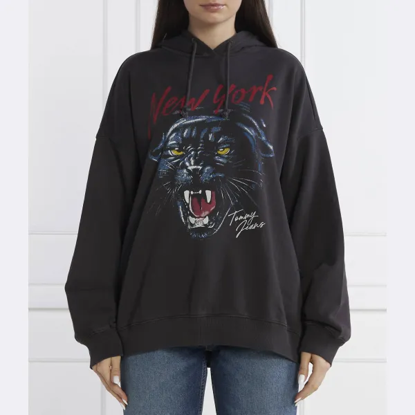 

Толстовка с капюшоном Panther оверсайз Tommy Hilfiger, черный