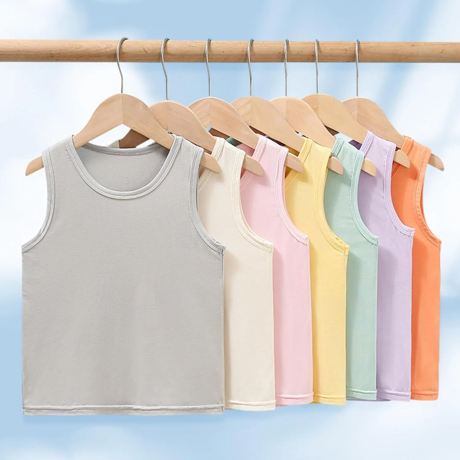 Детский топ-майка без рукавов Athletic Crop Top, хлопок, белый — фото 4
