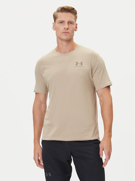 

Футболка loose fit UA Left Chest Logo 1326799 Under Armour, бежевый