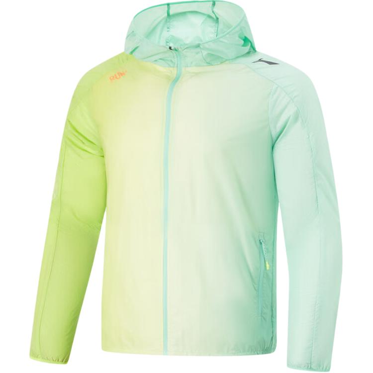 

LINING Тренч мужской охлаждающий зеленый неоново-желтый с полным принтом, Cooling Green with Fluorescent Yellow Green Full Print