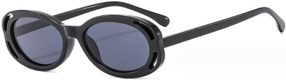 

Овальные солнцезащитные очки с выемкой для регистрации времени прихода на работу и фотосъемки. Солнцезащитные очки с защитой от УФ-излучения sundry goods, Bright Black