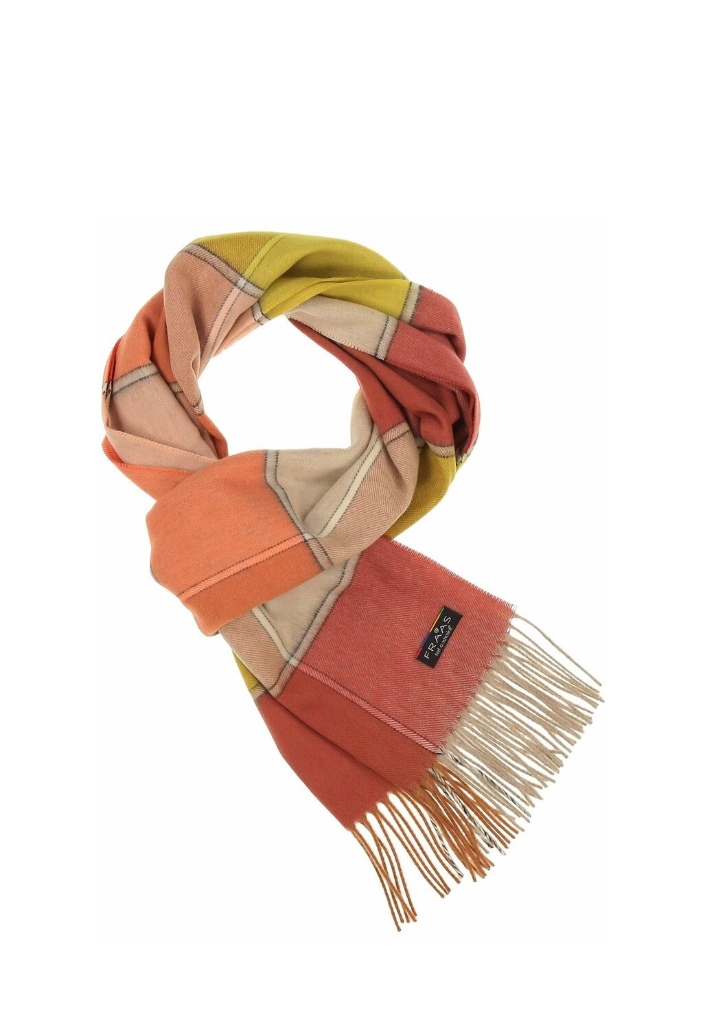

Шарф CHECKED CASHMINK MADE IN GERMANY FRAAS, оранжевый