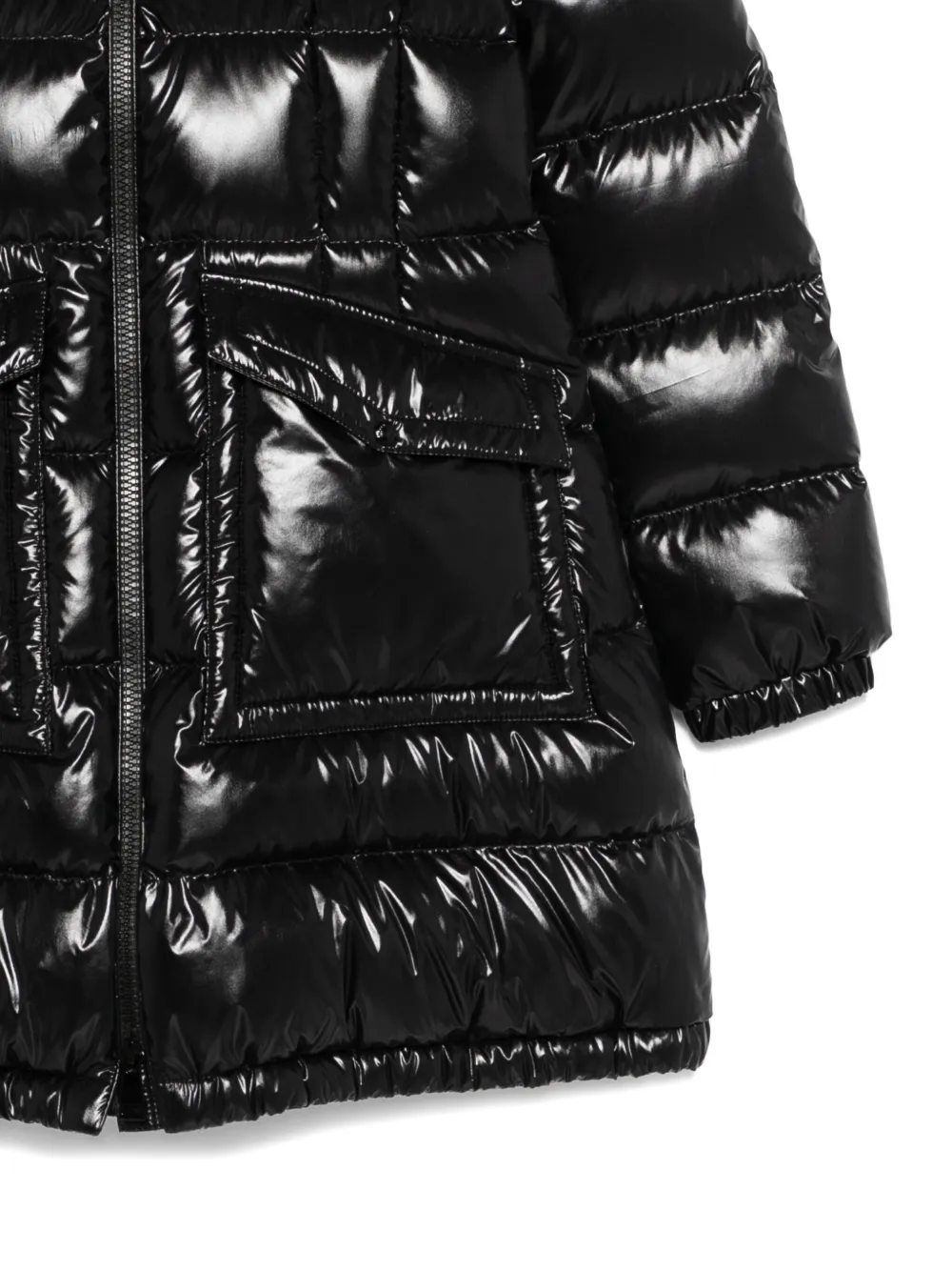Куртка Aruna с отделкой мехом Moncler Enfant, черный — фото 3
