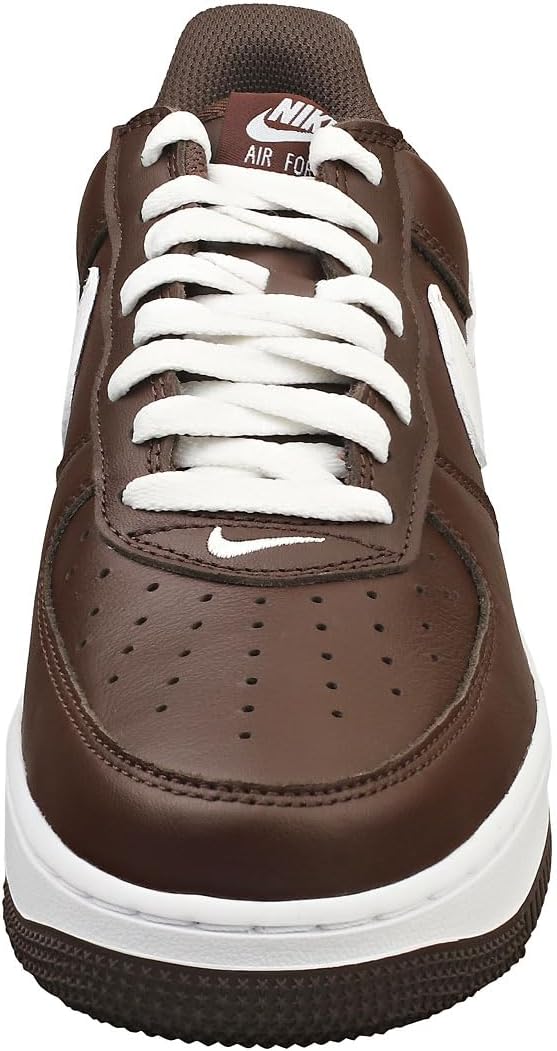 Мужские кроссовки Nike Air Force 1, белый/шоколадный — фото 3