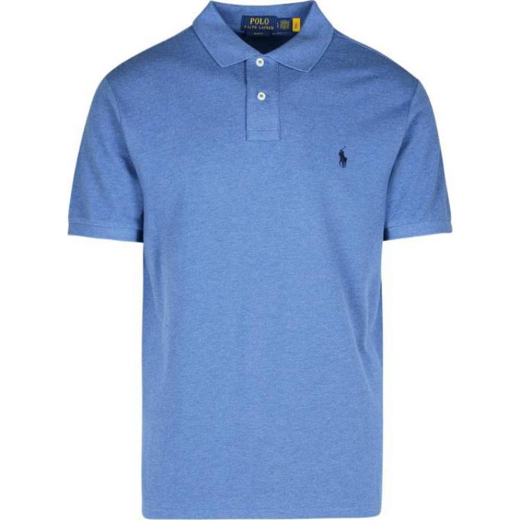 

Поло с коротким рукавом и вышитым логотипом Polo Ralph Lauren, синий
