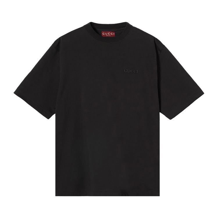 

Футболка Gucci Embroidered Jersey T-Shirt Black, черный