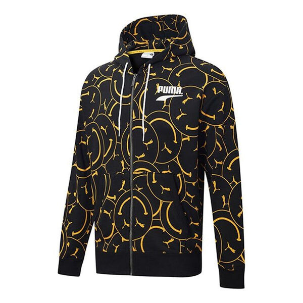 

Куртка club aop printed hooded jacket black Puma, черный