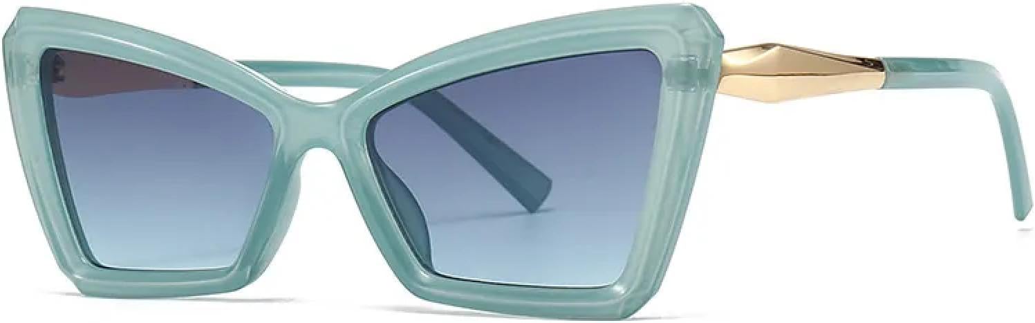 

Женские солнцезащитные очки класса люкс в винтажном стиле с градиентным переходом цвета для использования на открытом воздухе, защита от УФ-излучения UV400 TOIPASTN, C4blue