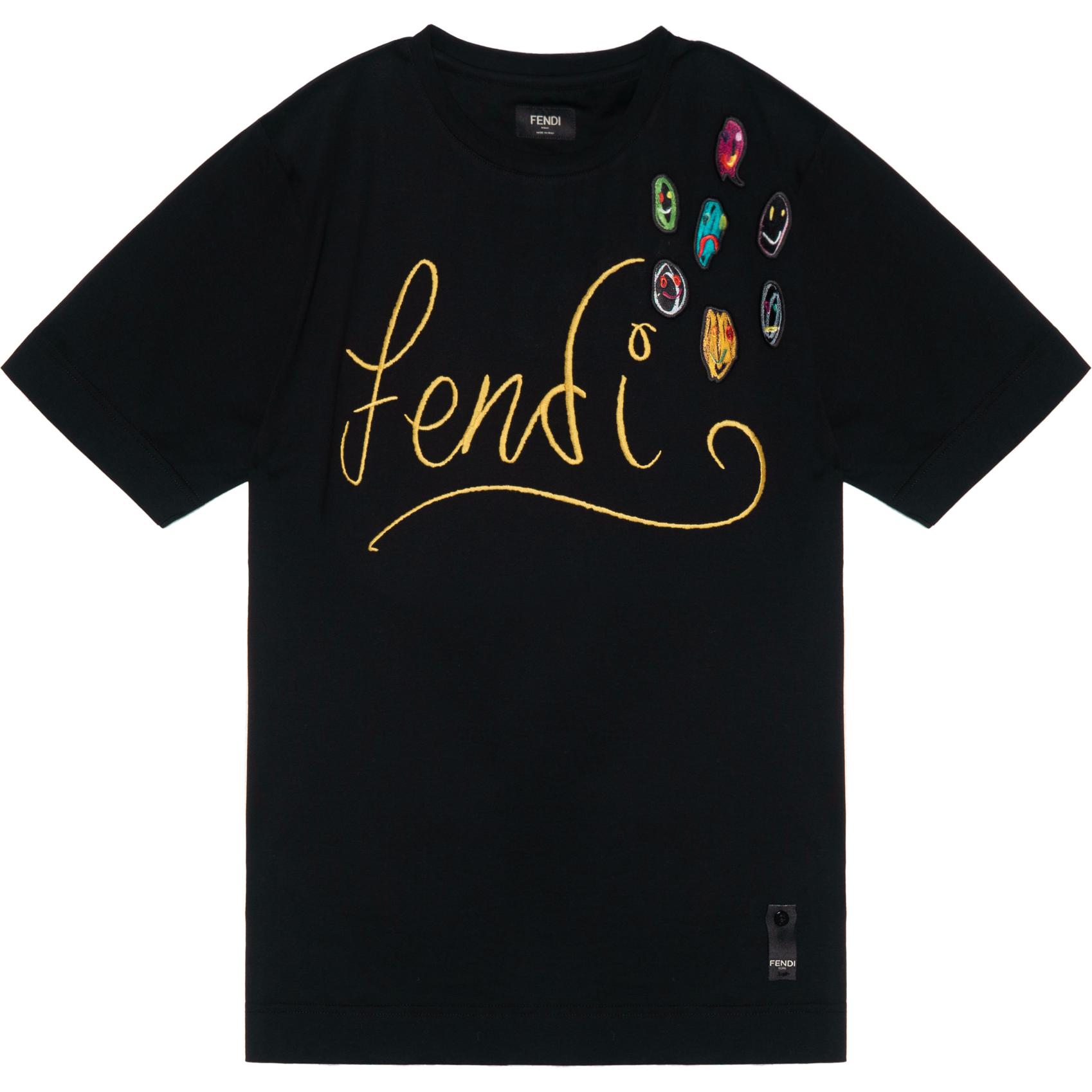 Футболка X Noel Fielding с вышивкой FENDI, черная — фото 3