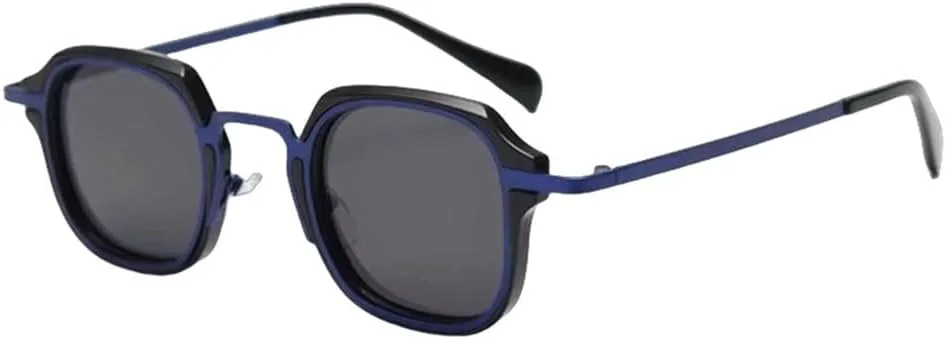 

Солнцезащитные очки в стиле металл-панк для женщин, роскошные солнцезащитные очки для мужчин, нестандартные солнцезащитные очки UV400 TYUVIVO, Black Blue