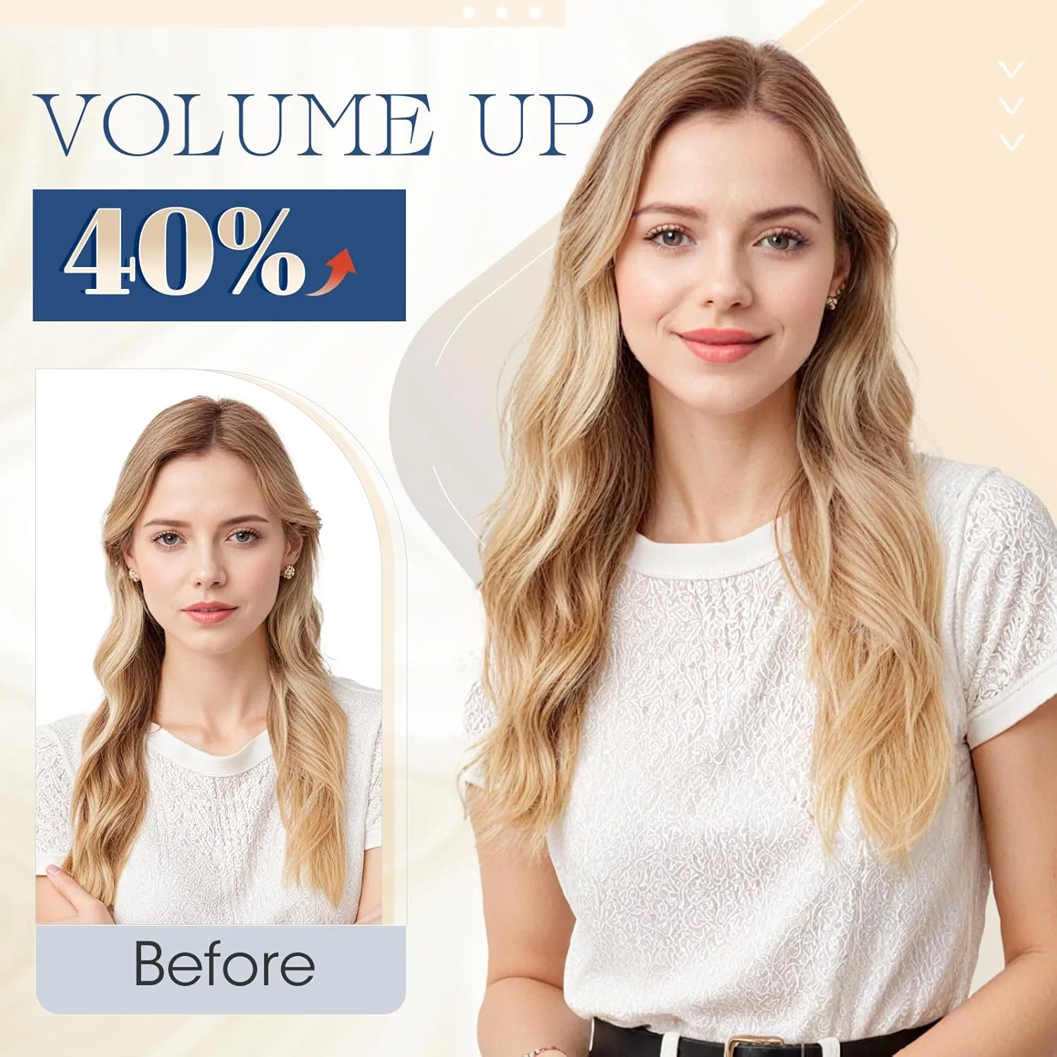 Наращивание волос Elailite U-Tip из натуральных волос, 35 см, 50 г, оттенок #12P613 Elailite, #12P613 White/Light Blonde — фото 2