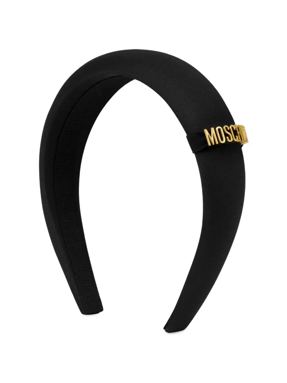 Мягкая повязка на голову с логотипом Moschino, черный — фото 2