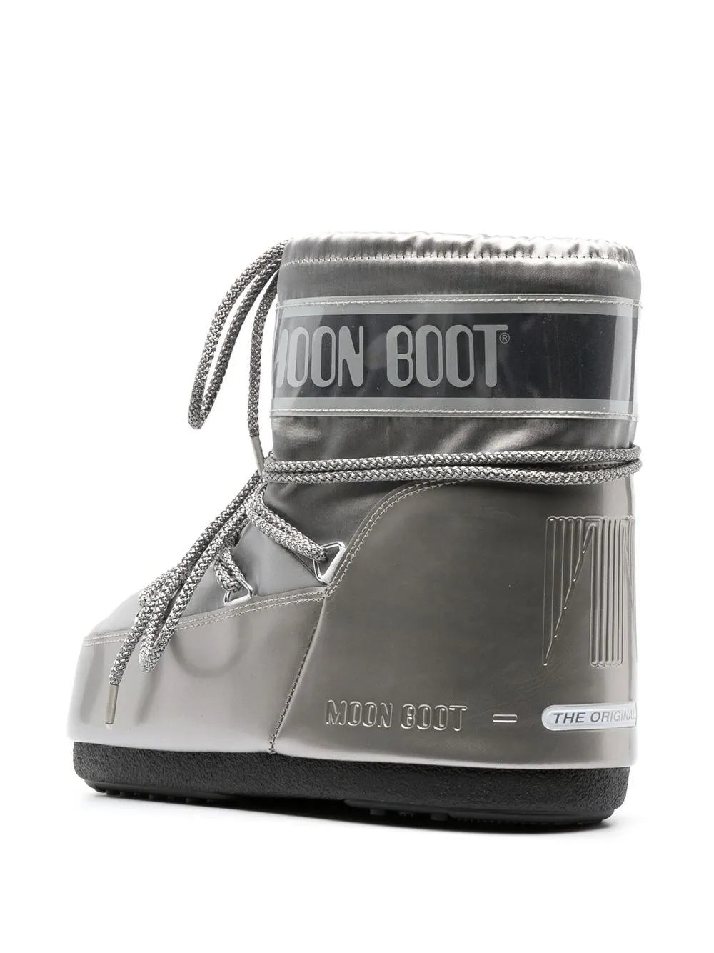 Сапоги женские Moon Boot Icon короткие на шнуровке, серебряный — фото 3