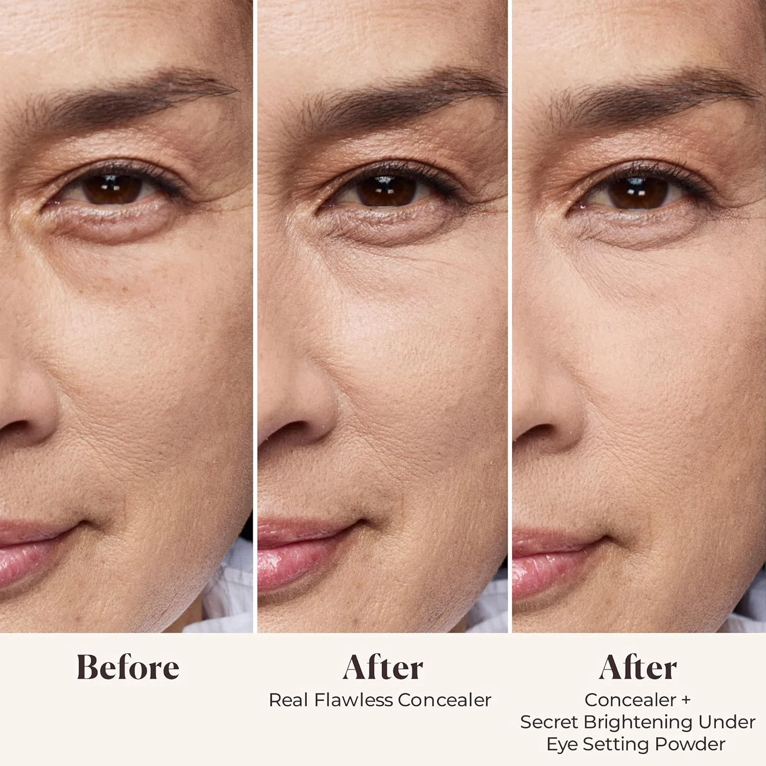 Laura Mercier Secret Brightening Under-Eye Loose Setting Powder, пудра для осветления под глазами с персиковым и розовым пигментами, набор с кистью — фото 4