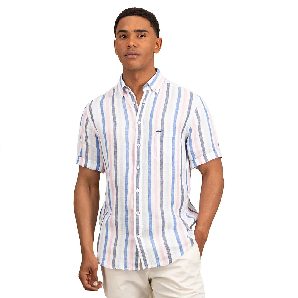 

Рубашка с коротким рукавом Fynch Hatton Colorful Linen Stripes, синий