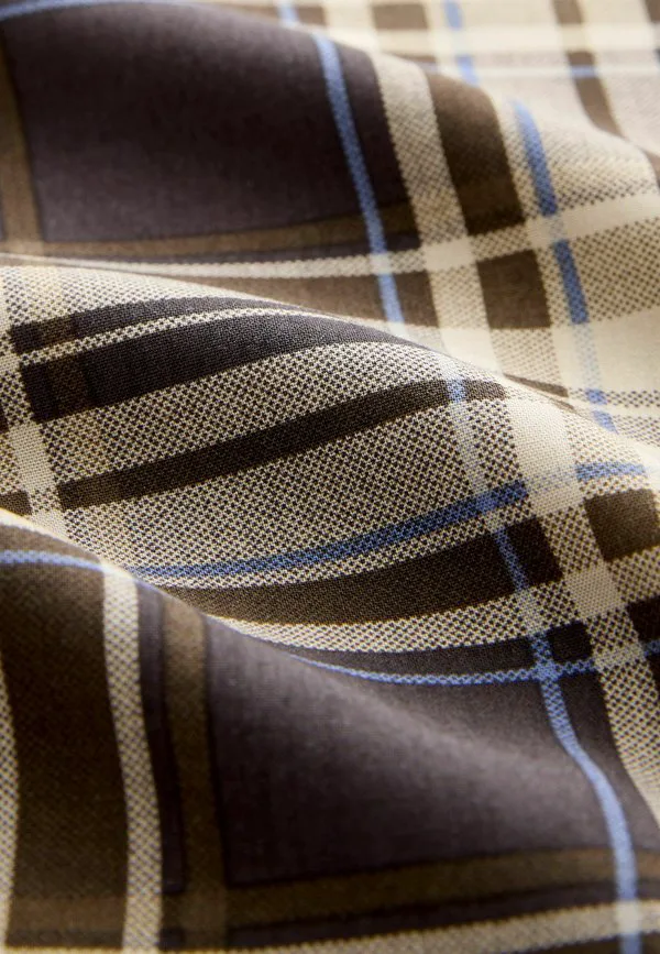 Платье повседневное с длинными рукавами, укороченное Next, Brown Check — фото 4