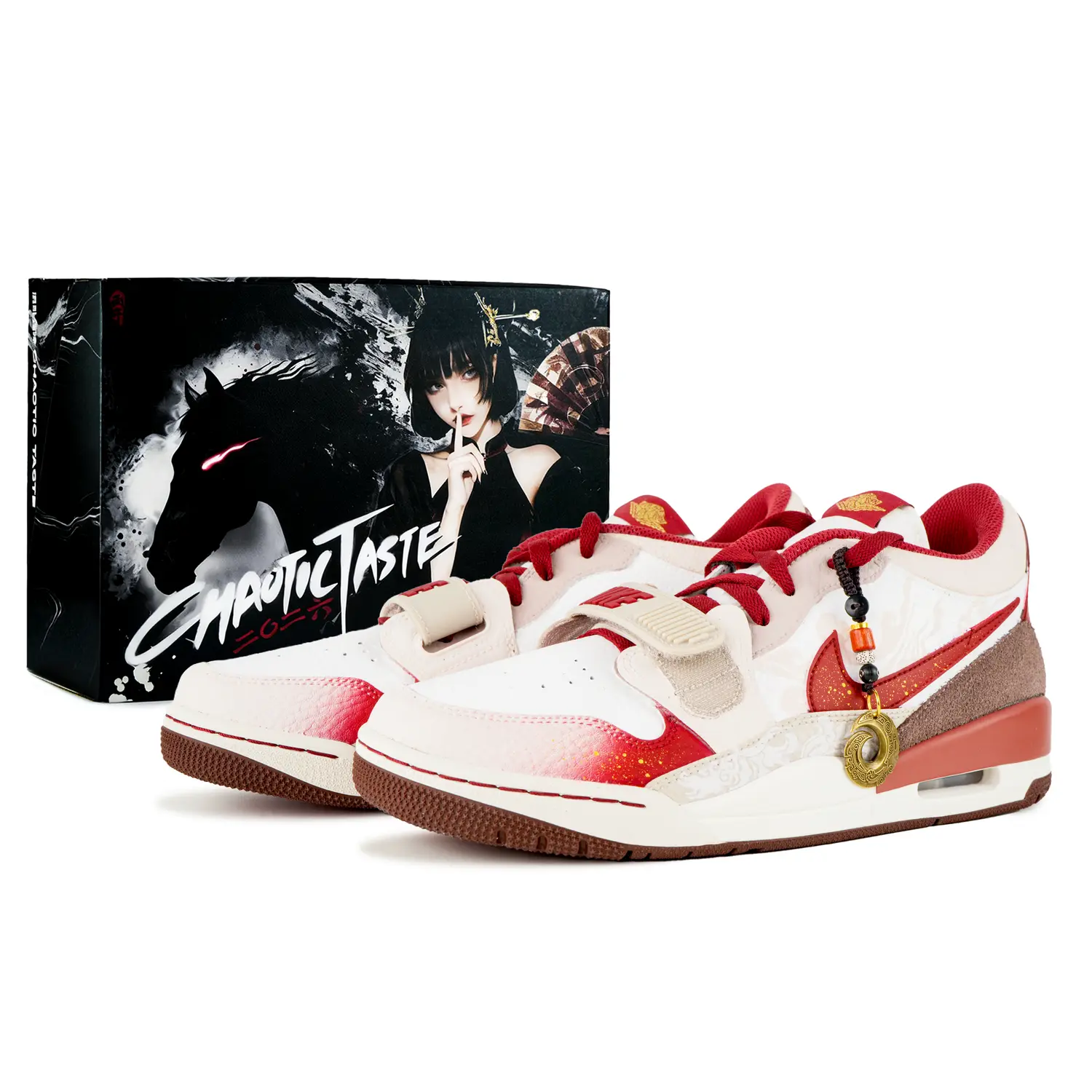 

Jordan Legacy 312 Cushioning Slip Resistant Abrasion Resistant низкие винтажные баскетбольные кроссовки мужские beige red