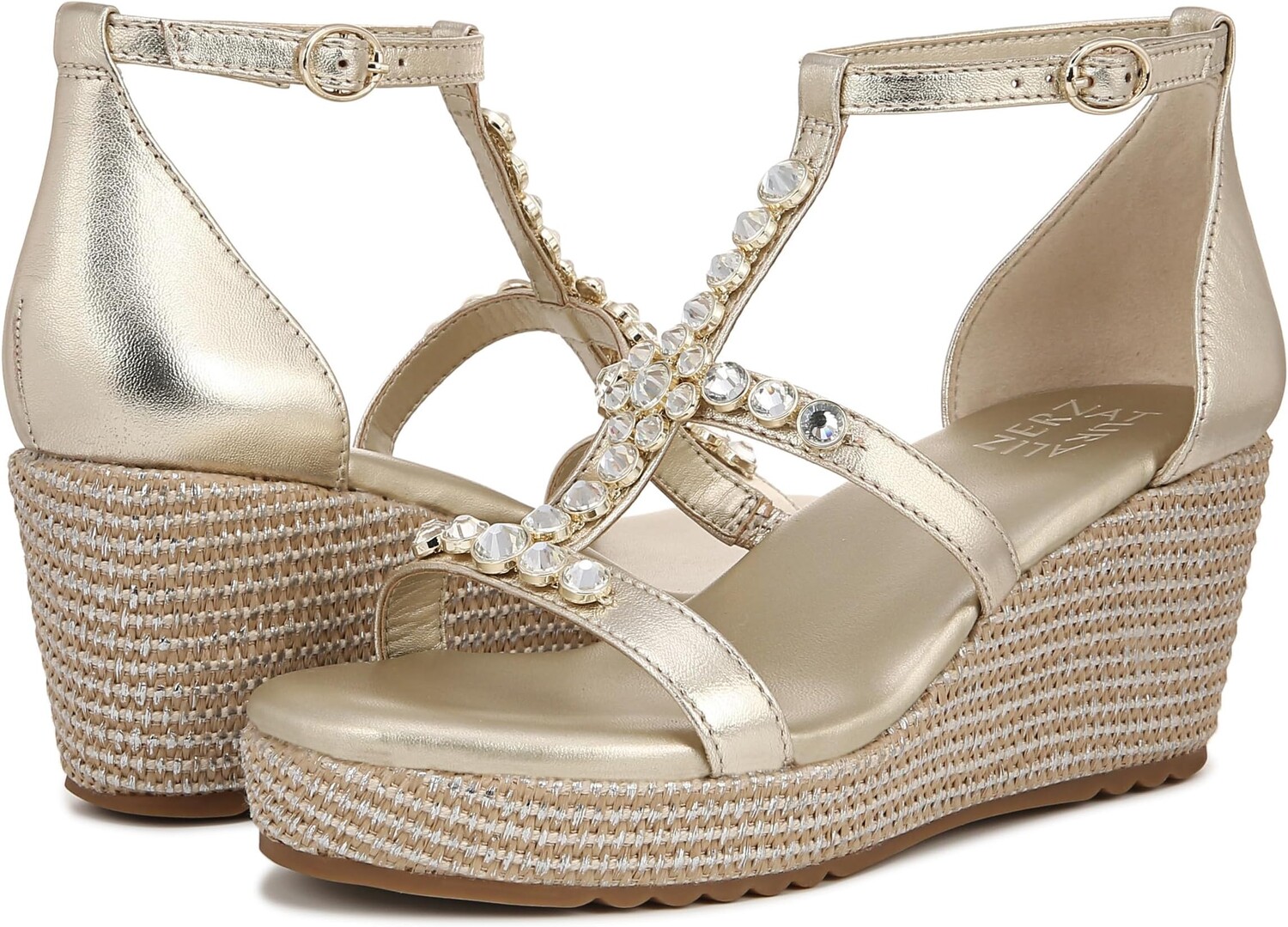 

Сандалии Naturalizer Serena Ankle Straps, цвет Champagne Metallic Leather