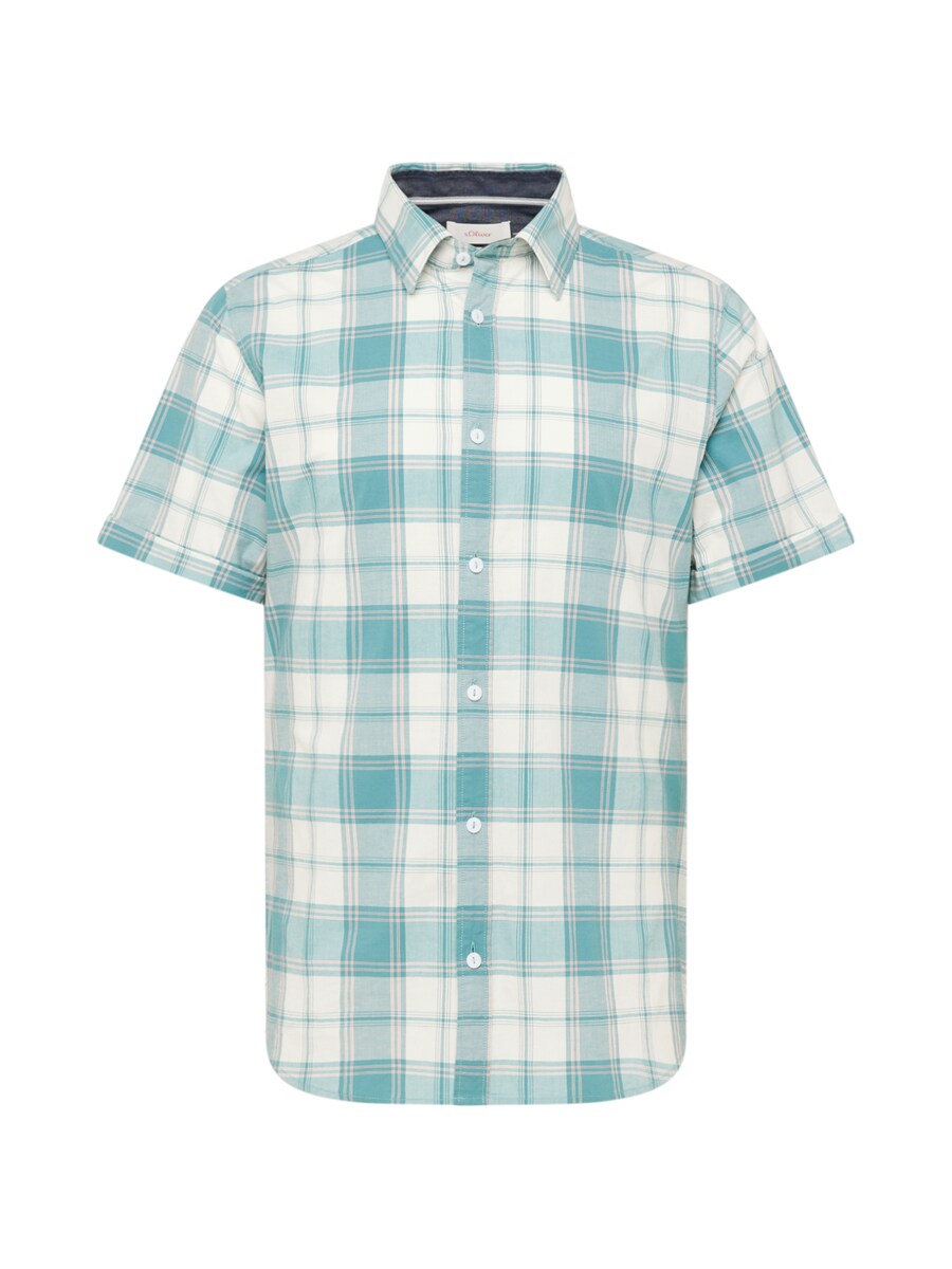 

Клетчатая рубашка s.Oliver Slim fit Button Up Shirt, зеленый
