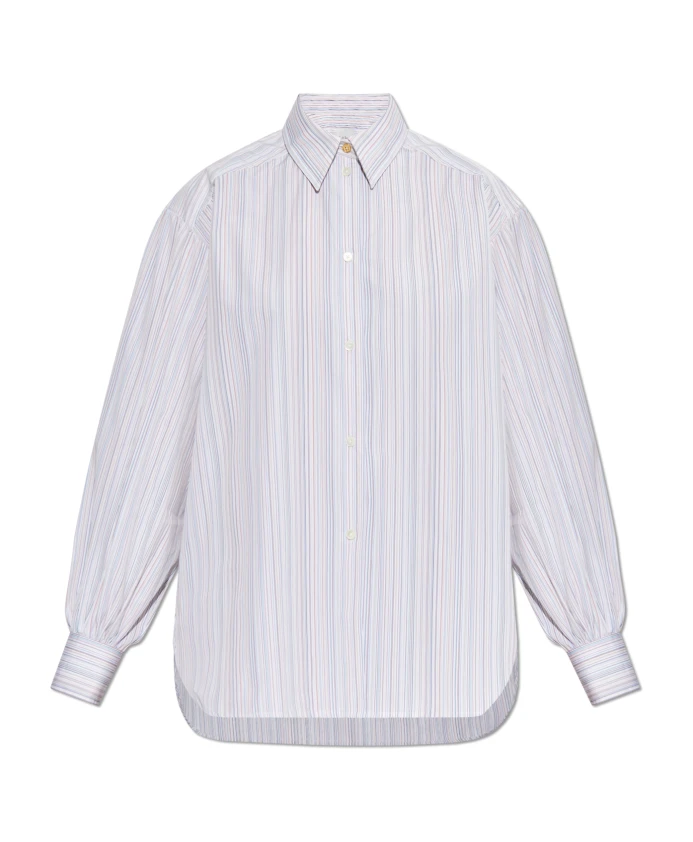 

Рубашка с полосатым узором Paul Smith, синий