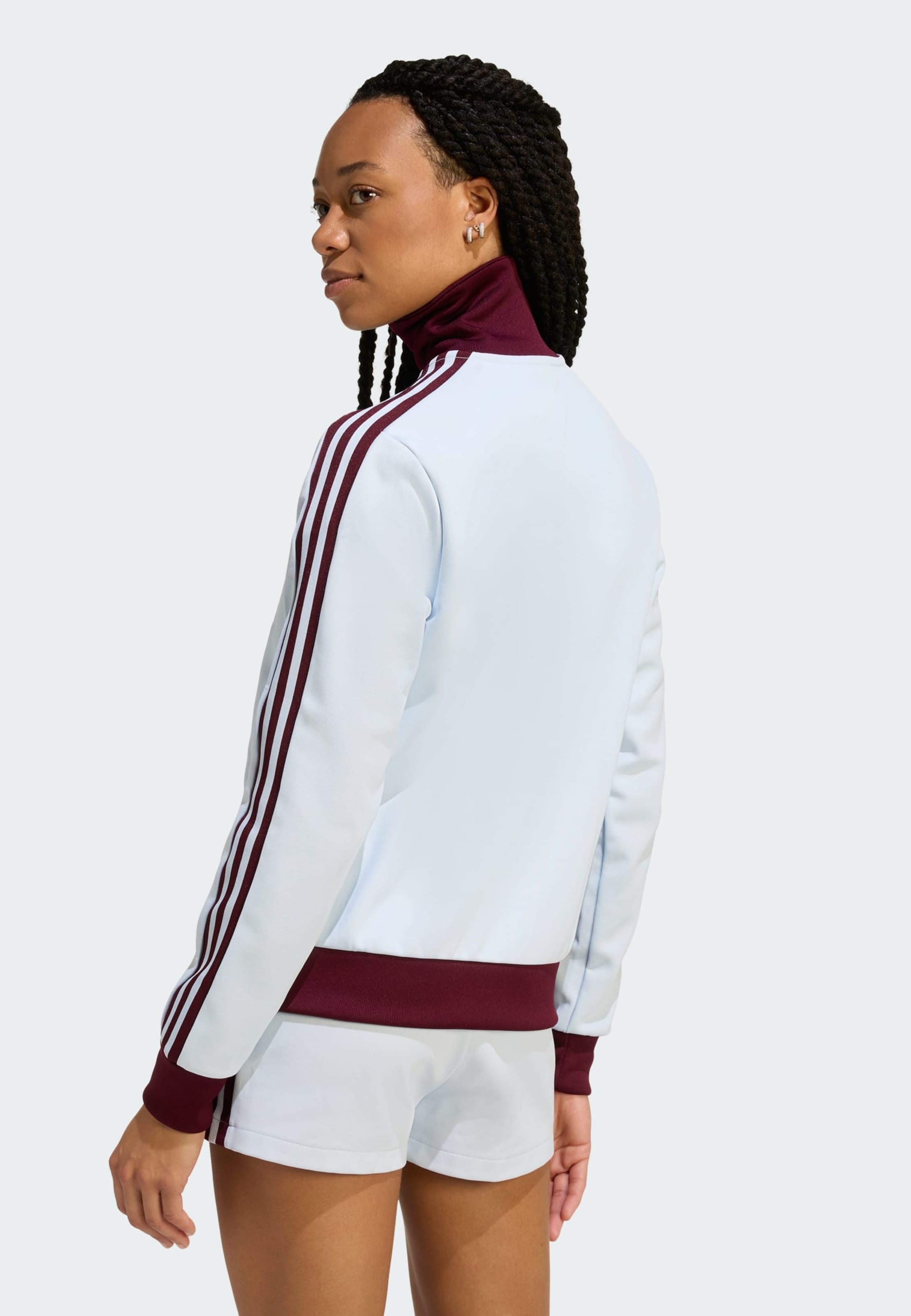 Adidas Originals Толстовка с молнией 'Classic' в светло-голубом цвете — фото 3