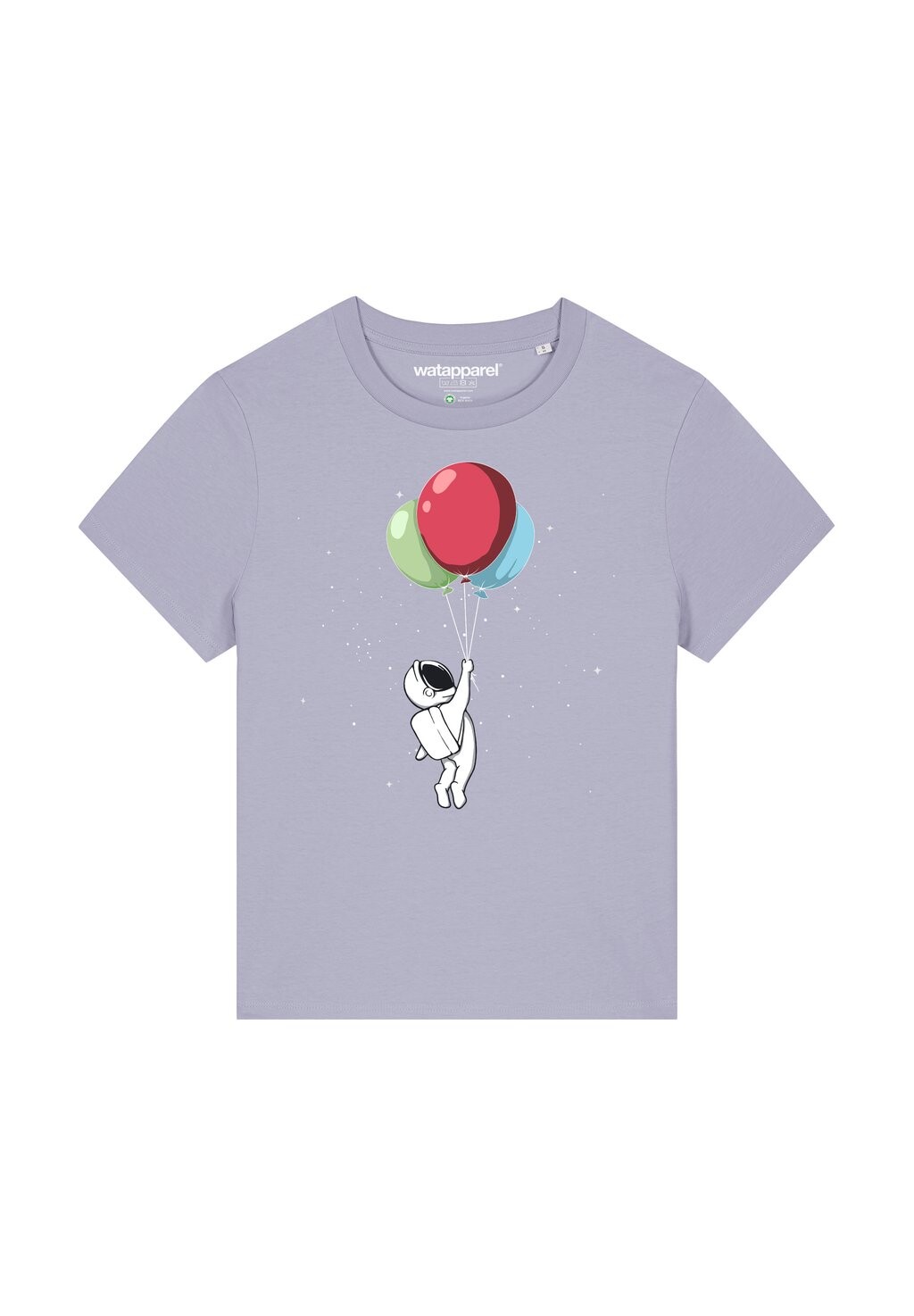 

Футболка с принтом LITTLE BALLOON ASTRONAUT watapparel, фиолетовый