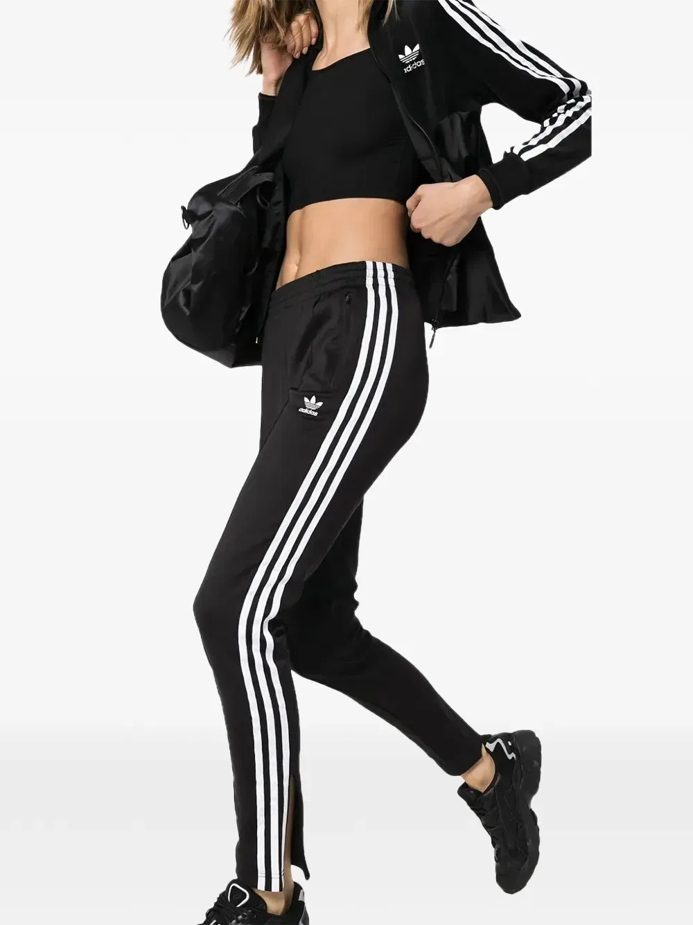 Спортивные брюки Stripe-side Adidas, черный — фото 2
