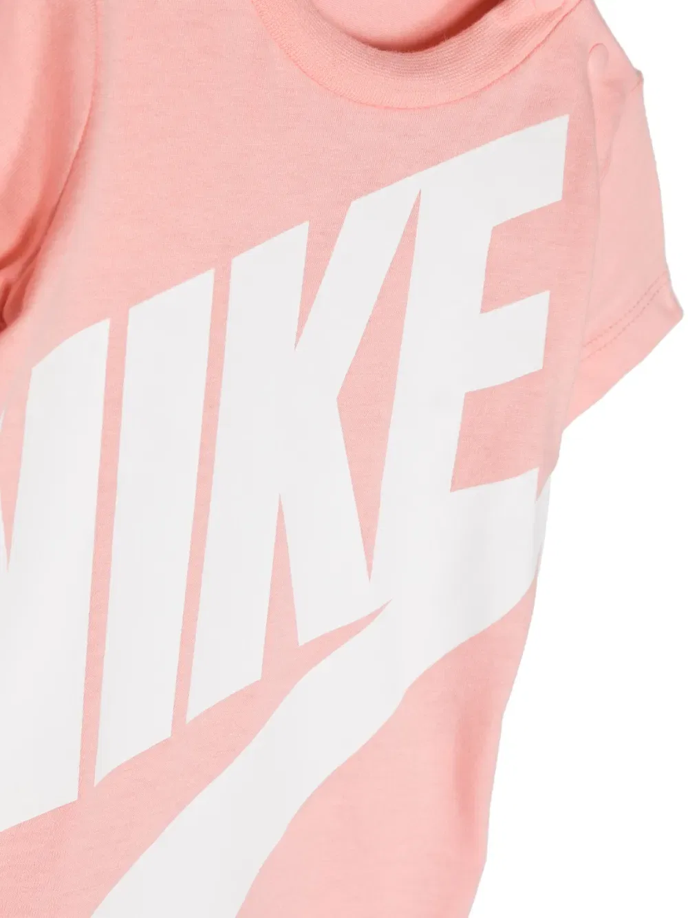 Хлопковый комбинезон с логотипом Nike Kids, розовый — фото 3