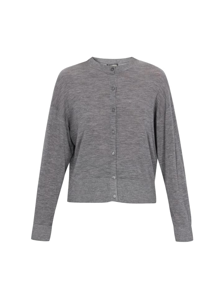 

DreiMaster Женский кардиган серого меланжевого цвета