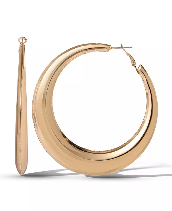 

Яркие серьги-кольца в форме полумесяца Jessica Simpson, gold